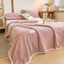 plaid doux effet polaire uni pour canapé chambre