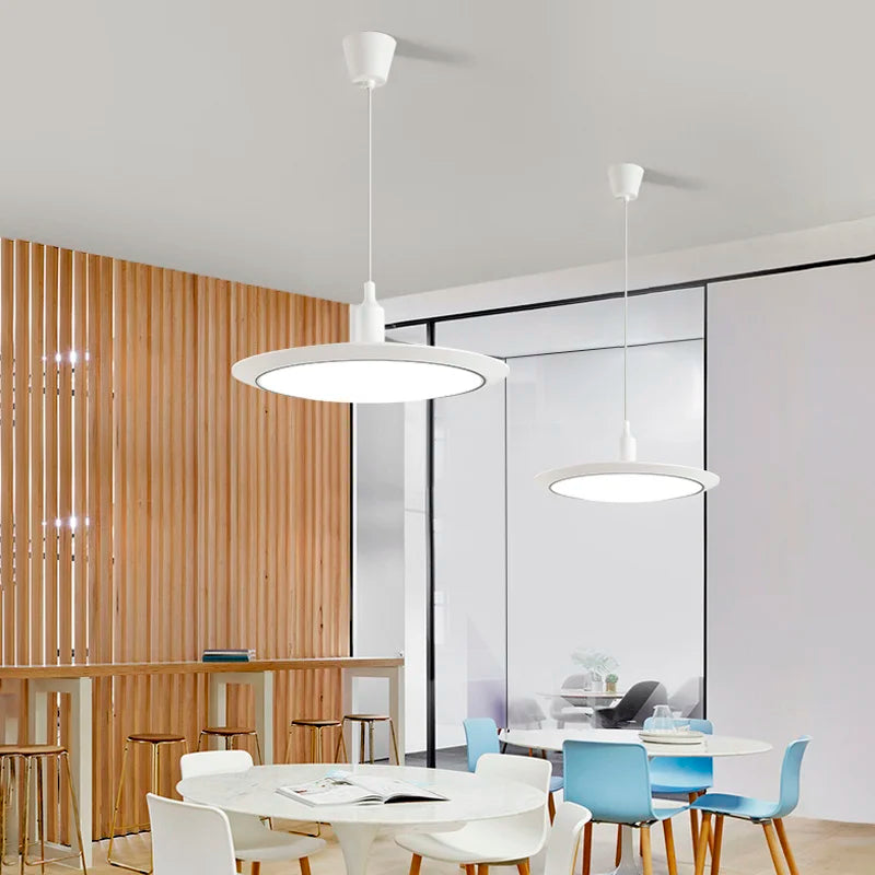 lustre led ultra-mince trois-preuve circulaire moderne minimaliste - vue 5 sur 22