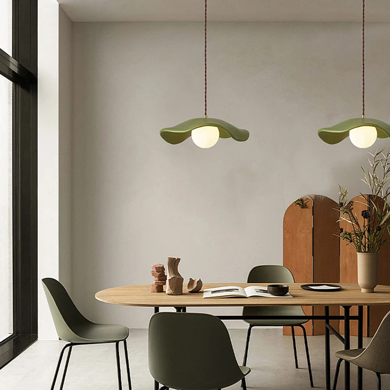 Minimalist Nordic wabi sabi chandelier for modern decor - vue 4 sur 9