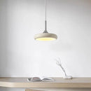 Modern minimalist white disc LED pendant light