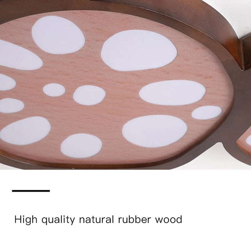 2023 New Lotus Root Ceiling Lamp for Living Room Bedroom Children's Study Kitchen Home LED Light Fixture Modern Wood Chandelier - vue 7 sur 14