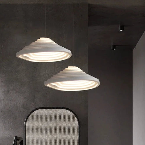Minimalist Nordic wabi-sabi LED pendant light - vue 3 sur 9