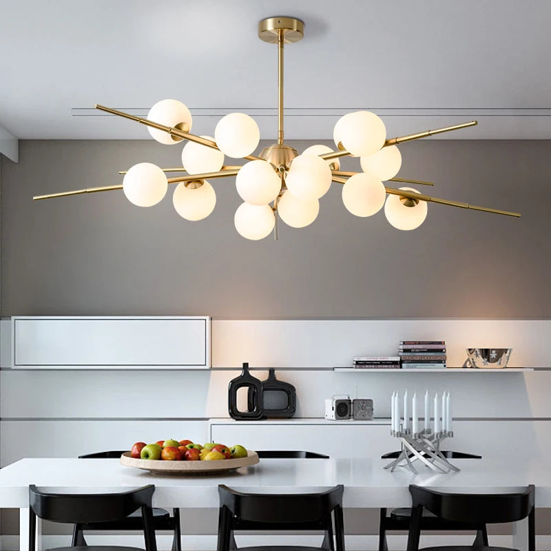 suspension nordique à led pour décoration intérieure moderne - vue 7 sur 8