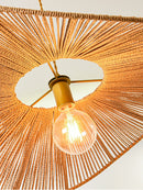 lustre nordique en paille pour décoration moderne et élégante