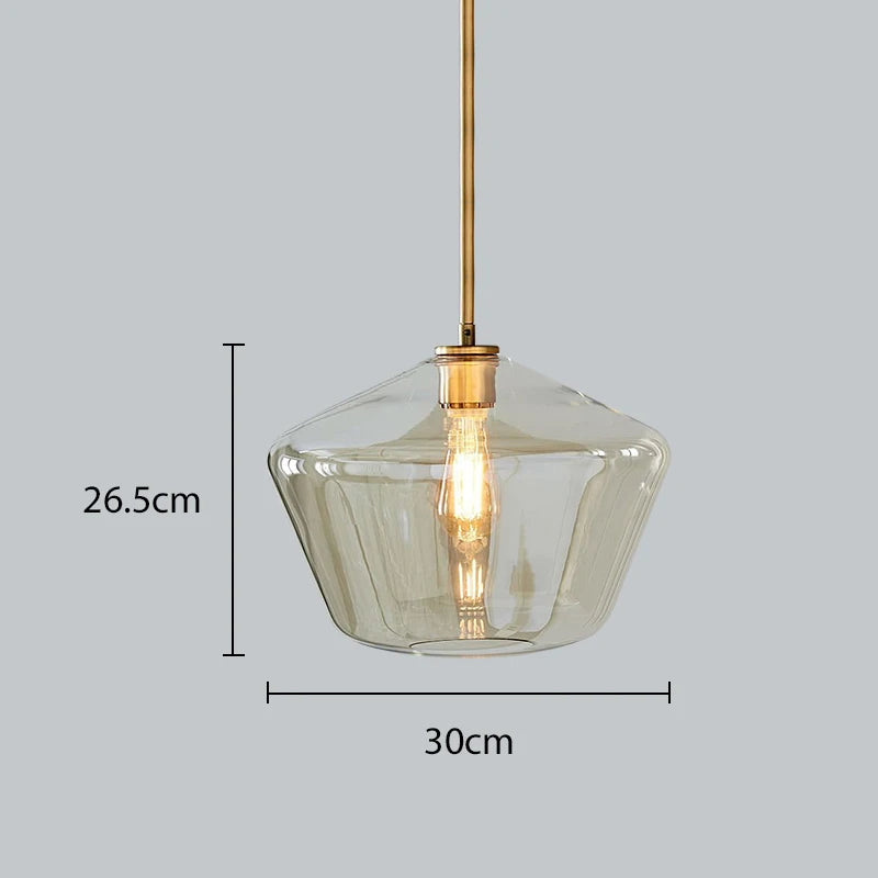 Modern Nordic glass pendant light, creative minimalist style - vue 12 sur 14