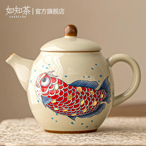 théière kung fu céramique arowana rétro tasse individuelle