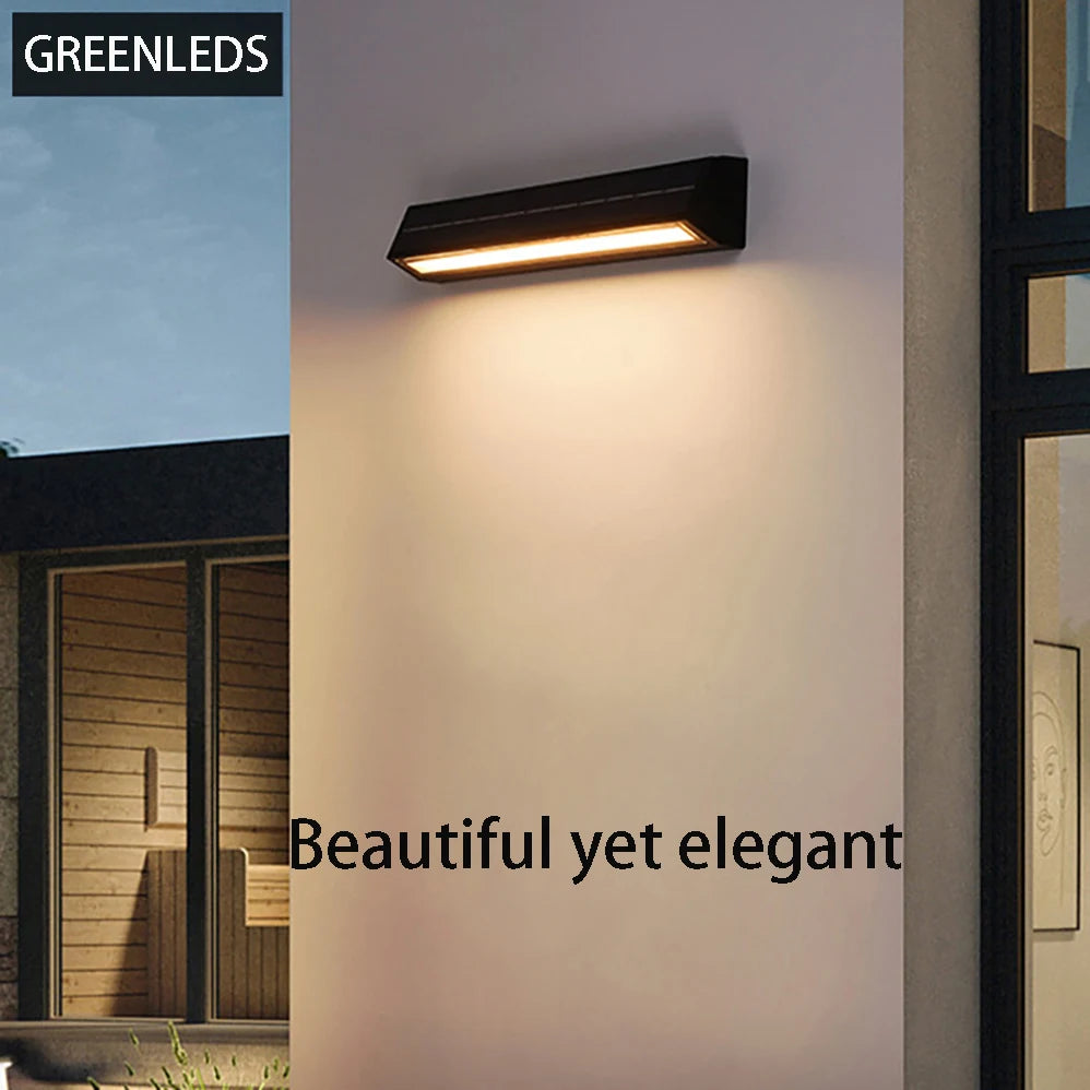LED Applique murale solaire batterie au Lithium 3.7V 2200mAh IP65 étanche extérieure moderne minimalisme Style lampe porche jardin lumières - vue 4 sur 7
