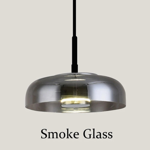 suspension en verre fumé transparent design nordique pour hôtel et café - vue 10 sur 9