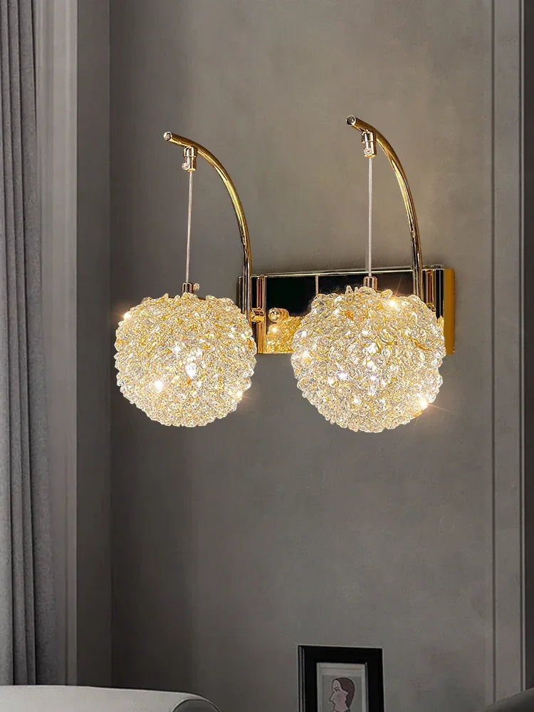 applique murale moderne en cristal pour intérieur élégant - vue 4 sur 11