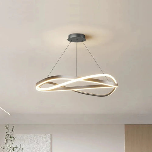 modern creative minimalist ring chandelier for home - vue 2 sur 10