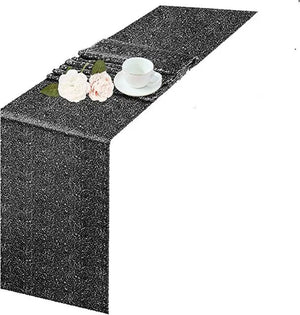 Festive gold, silver and rose sequin table runner