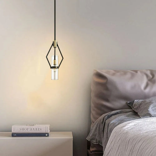 lampes suspendues post-modernes en verre transparent avec cordon ajustable
