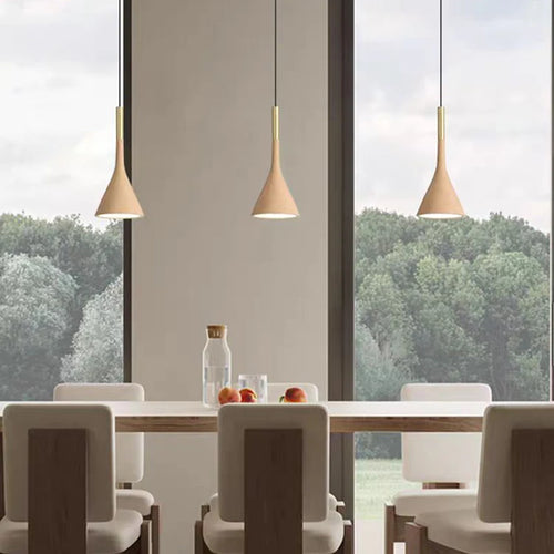 suspension moderne en métal effet bois design réglable