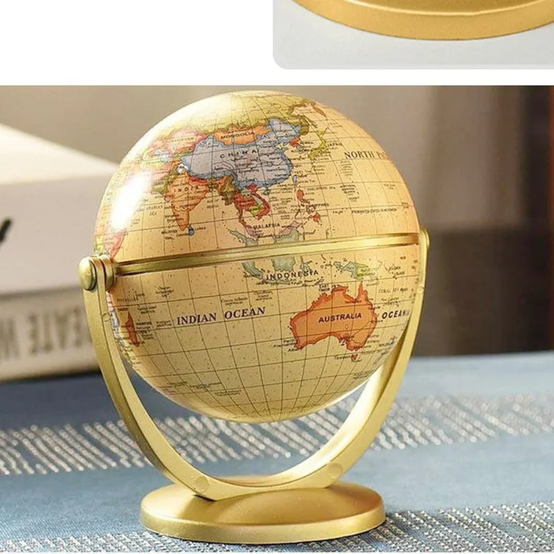 globe terrestre rétro rotatif pour apprendre la géographie - vue 7 sur 8