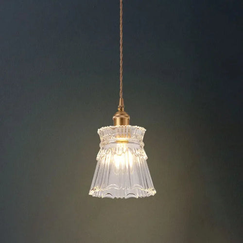 suspension en verre rétro en forme de fleur pour décoration intérieure