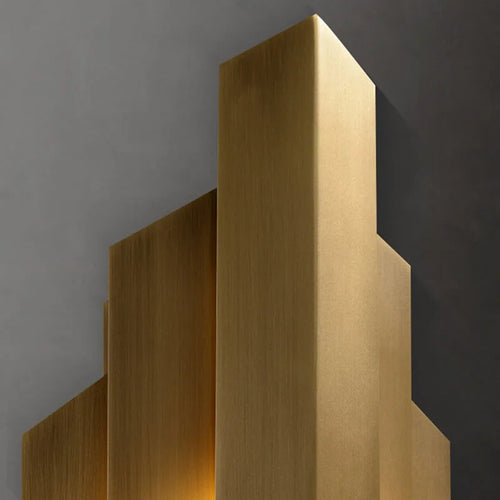 applique murale moderne en acier inoxydable doré pour intérieur