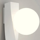 applique murale led en aluminium et verre blanc rotatif