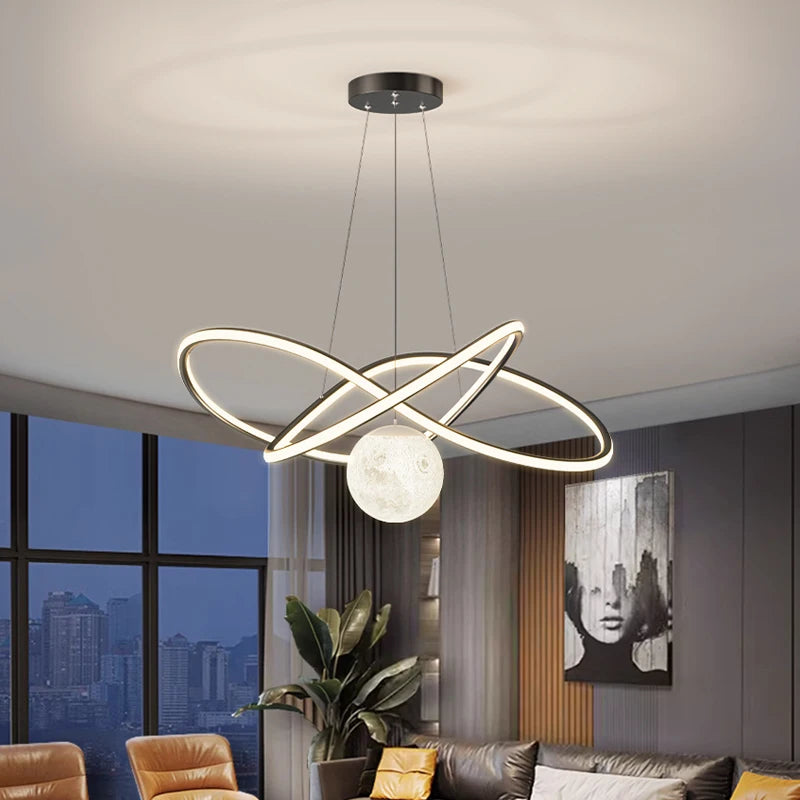 suspension moderne en aluminium pour décoration intérieure élégante - vue 5 sur 10