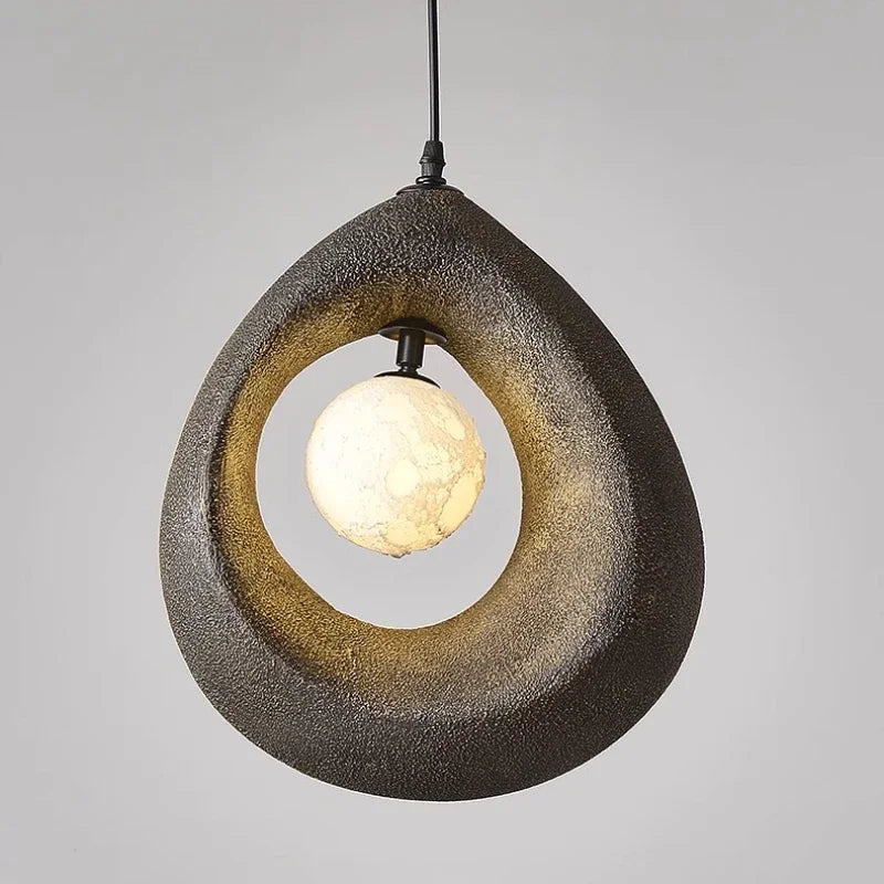 Nordique salle à manger suspension Led lumières Wabi Sabi Led suspension lampe chambre minimalisme suspension lampe décor à la maison éclairage intérieur lampe - vue 4 sur 30