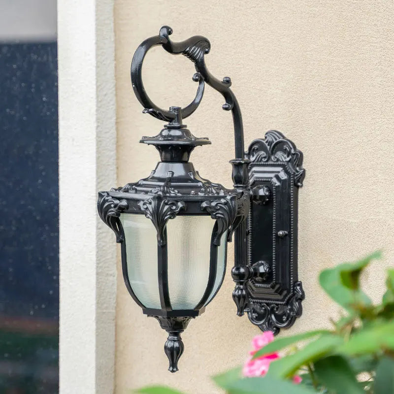 Applique rétro extérieur étanche lampe de balcon décoration allée lampe de jardin applique extérieure LED - vue 4 sur 8