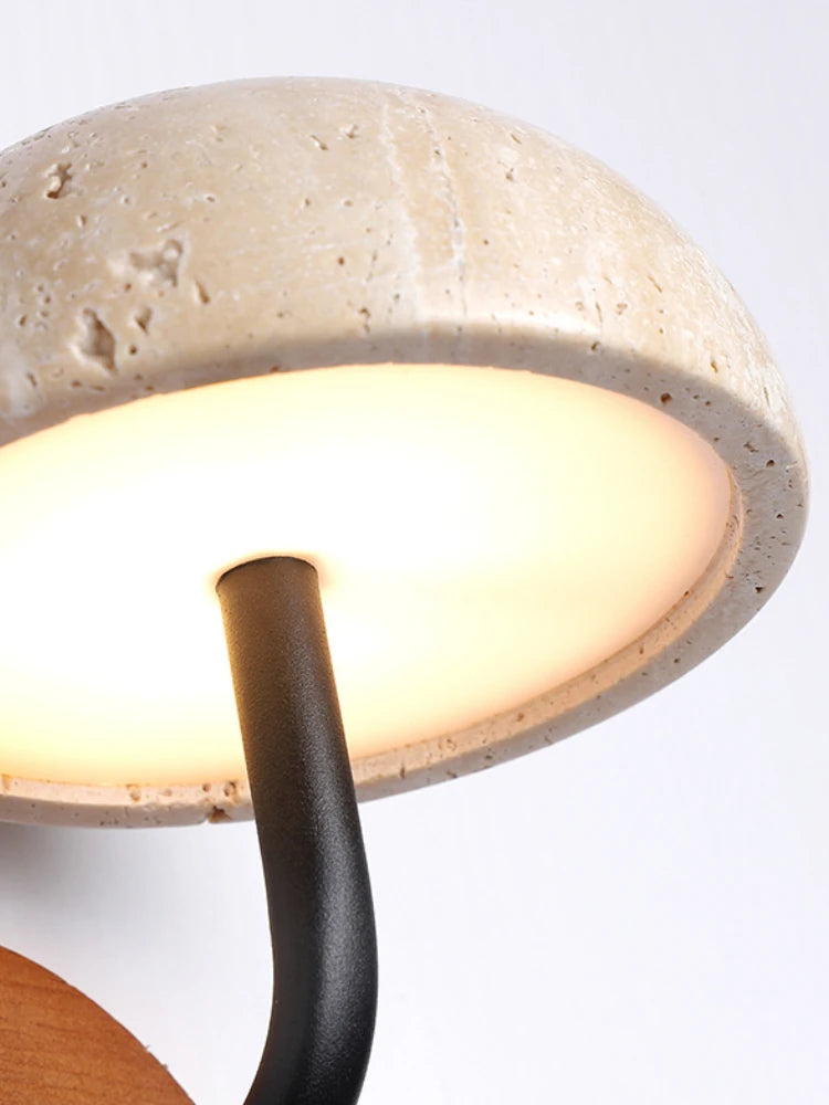 lampe de chevet simple en pierre naturelle pour ambiance chaleureuse