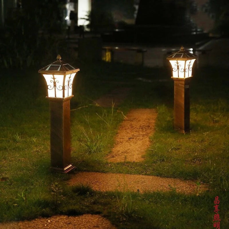 lampe solaire led décorative pour jardin et chemin - vue 5 sur 7