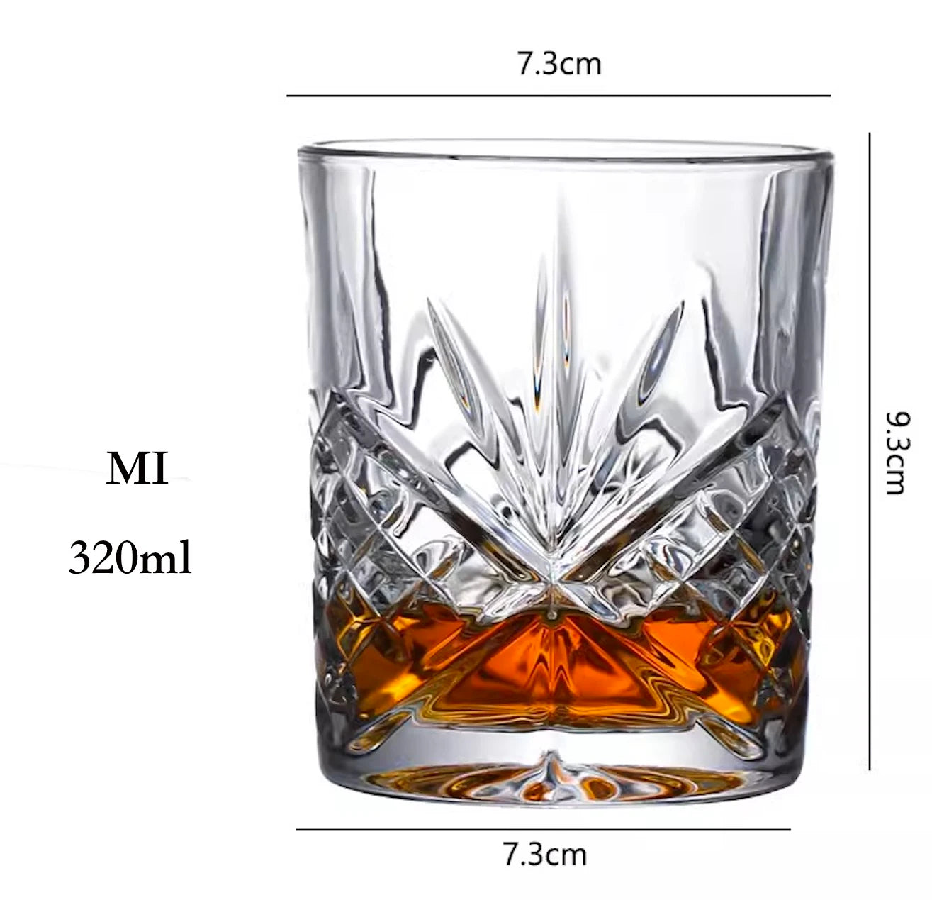 Verres à whisky old fashioned design élégant relief
