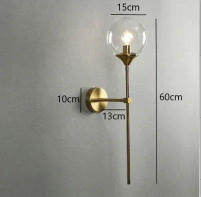 applique murale moderne en verre et chrome doré pour décoration intérieure - vue 9 sur 15