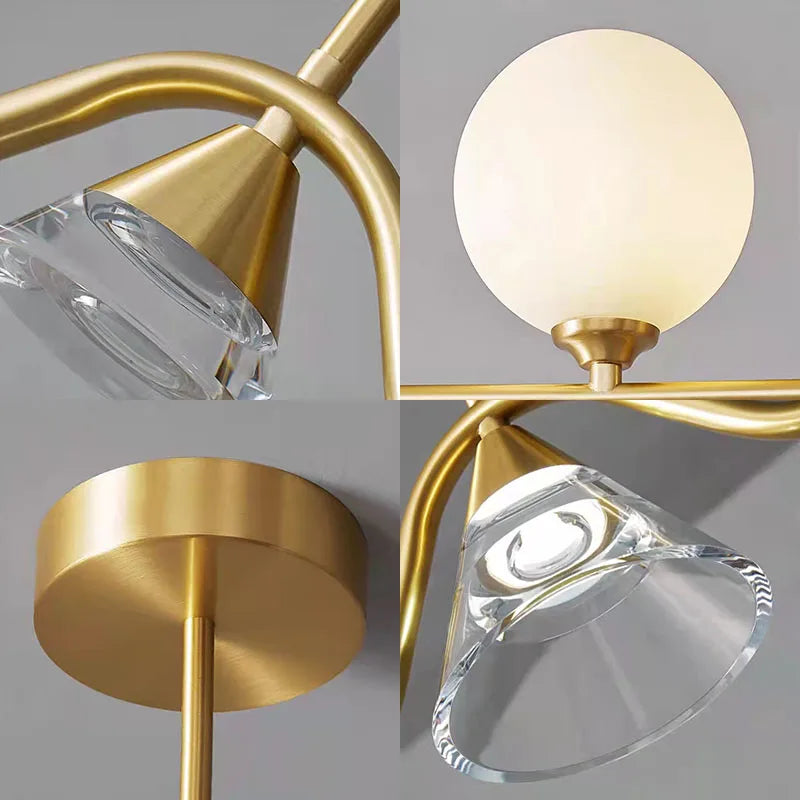 lampe suspendue moderne en verre pour décoration intérieure - vue 6 sur 8