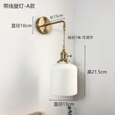 Minimalist Japanese retro ceramic pendant light for interior decoration - vue 16 sur 21