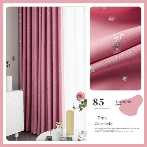 Rideau occultant plissé motif enfant salon chambre balcon