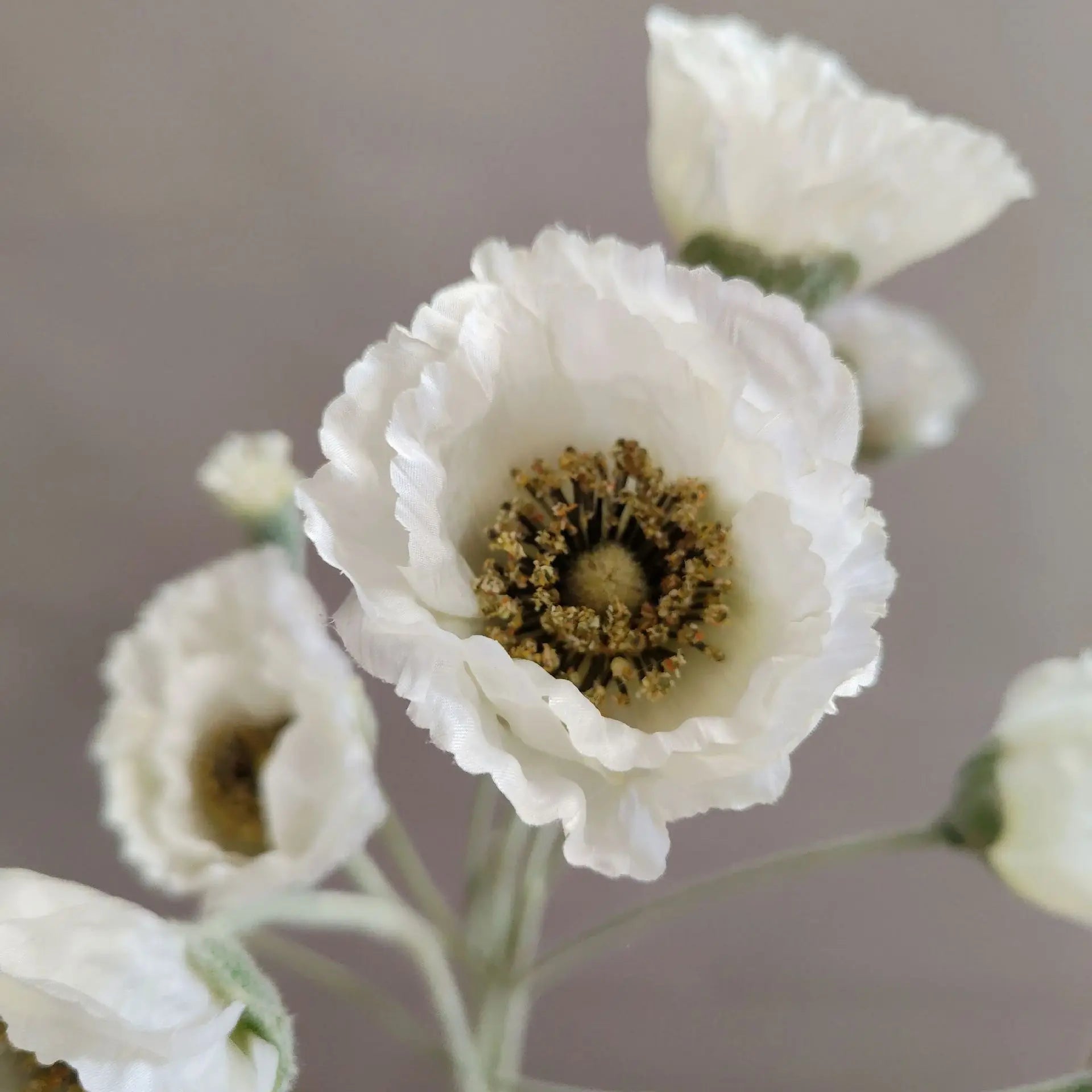 fleurs artificielles de pavot pour décoration mariage jardin et DIY - vue 3 sur 15