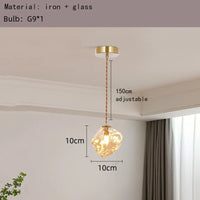 lustre en verre en forme de bloc de glace pour bars et restaurants