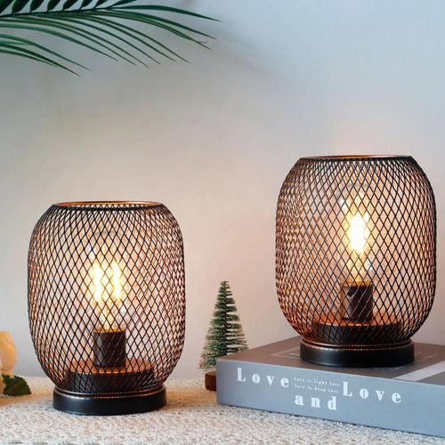lot de 2 lampes de table rondes sans fil décoration mariage fête intérieur - vue 3 sur 9