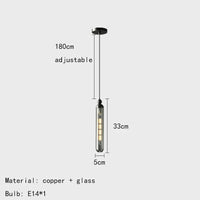 lustre nordique transparent en verre avec cordon réglable