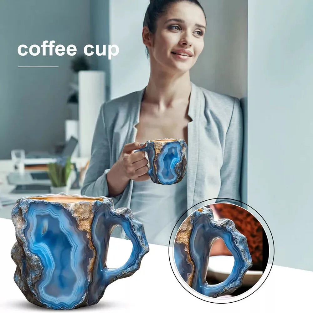 Mug en cristal effet multicolore style elegant cadeau - vue 4 sur 6