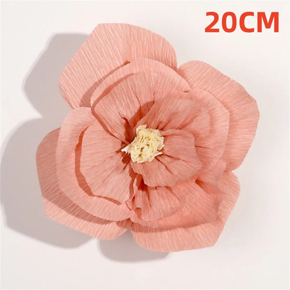 décoration de fête grande fleur en papier rouge pour événements festifs - vue 11 sur 14