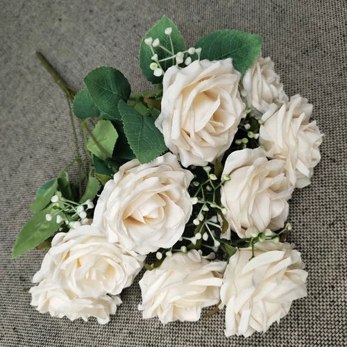 bouquet de roses en soie pour décoration de mariage et fêtes - vue 11 sur 13