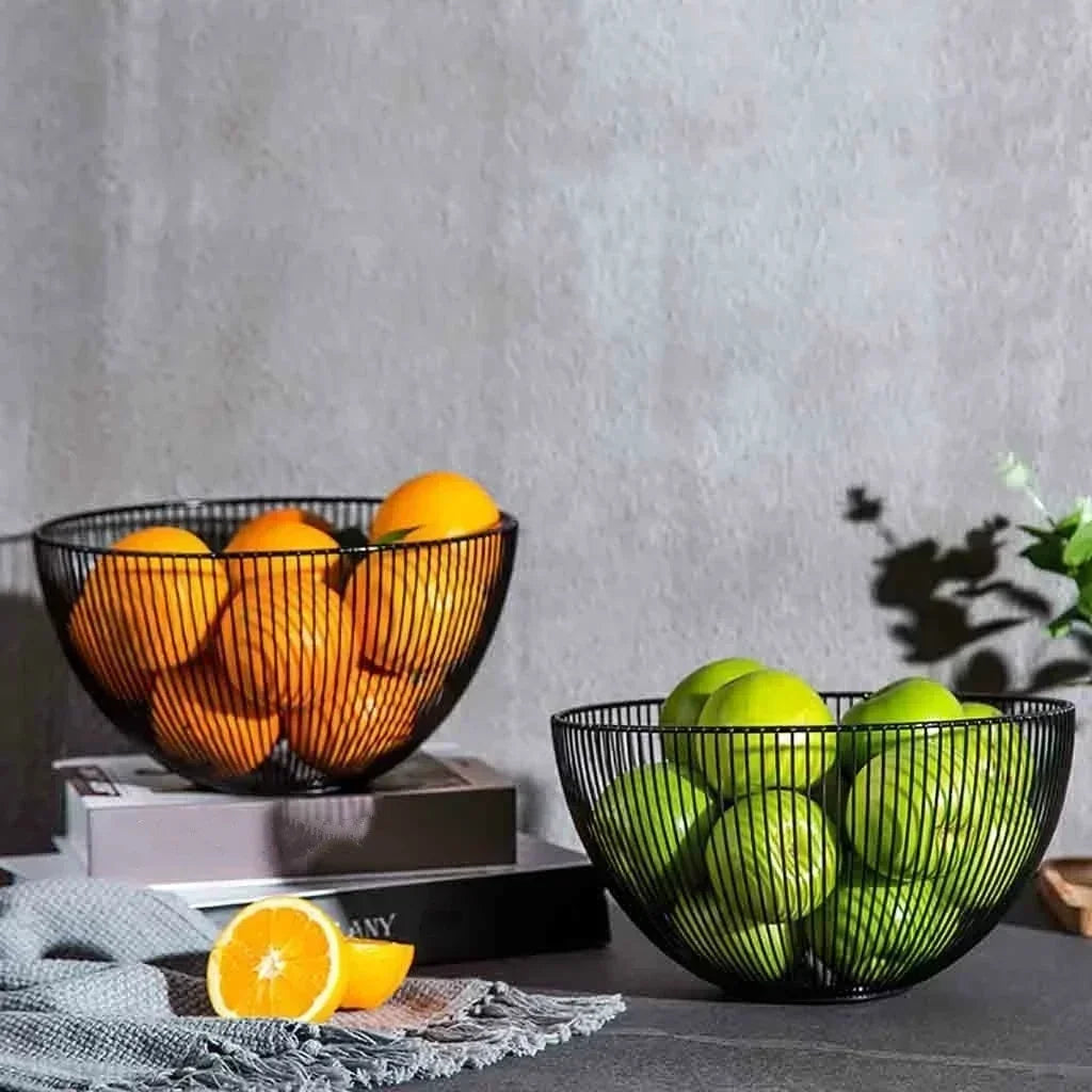 panier de rangement en métal pour outils et aliments - vue 3 sur 8