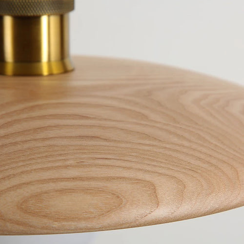 Lampe de style idyllique soucoupe volante bois lampes suspendues E27 Table à manger décor lumière Restaurant chevet salon de thé chapeau lampe suspendue - vue 5 sur 12