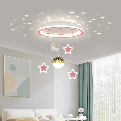 LED moderne créatif étoile suspension lumières enfants chambre lustre chambre salle d'étude maison dessin animé chambre d'enfants luminaires - vue 21 sur 21