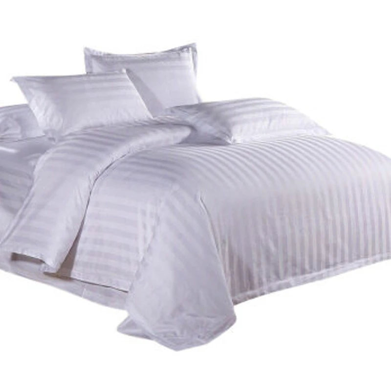 parure de lit luxe en coton égyptien drap taies oreiller satin