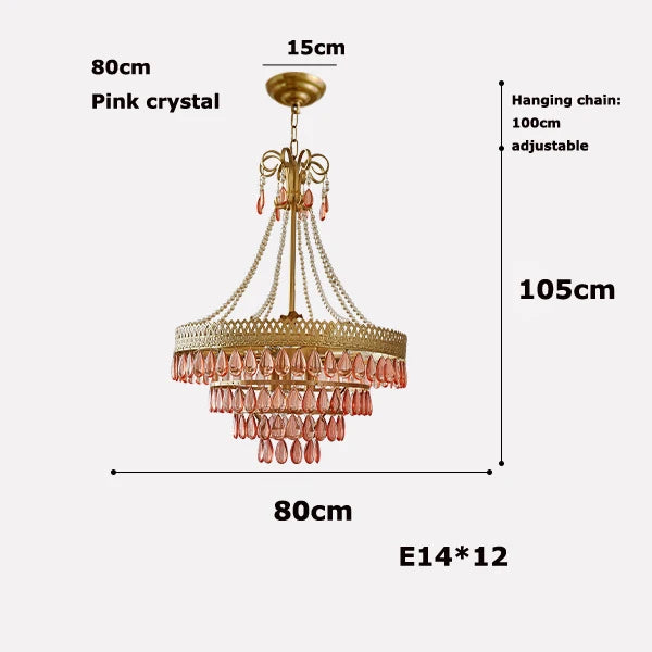 lustre à led en cristal en forme de larme pour décoration intérieure
