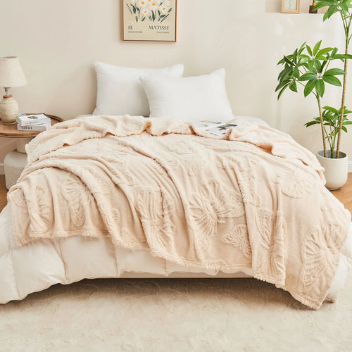 plaid sherpa jacquard doux motif plaid salon chambre