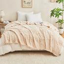 plaid sherpa jacquard motif carreaux doux salon chambre