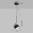 Nordic style adjustable angle wooden LED pendant light