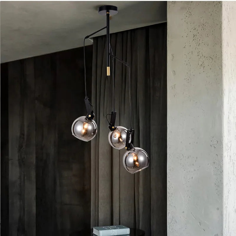 lustre nordique simple et luxueux pour éclairage intérieur - vue 5 sur 8