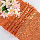 Chemin de table orange à paillettes décoration fête