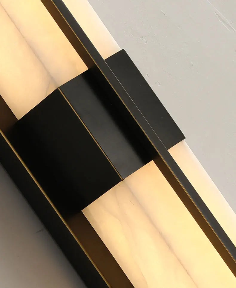 applique murale en marbre cuboïde naturel avec led - vue 6 sur 8