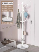 Freestanding Marble Metal Coat Rack, 3 Storage Shelves, 9 Hooks, Hall Tree for Coats, Hats, Bags, Entryway Organizer